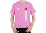 Tifoso Di Calcio Turco Turchia Mezza Luna Coppa Del Mondo Shirt Coppa Del Mondo Maglietta Unisex Per Bambini, Rosa, 104