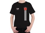 Tifoso Di Calcio Turco Turchia Mezza Luna Coppa Del Mondo Shirt Coppa Del Mondo Maglietta Unisex Per Bambini, Nero, 104