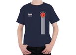 Tifoso Di Calcio Turco Turchia Mezza Luna Coppa Del Mondo Shirt Coppa Del Mondo Maglietta Unisex Per Bambini, Navy, 104