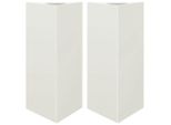 Vidaxl Fioriera 2 Pz. Bianco Triangolare 40X34,5X70 Cm Acciaio