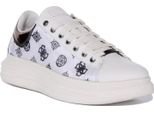 Guess Vibo Scarpe Da Ginnastica Da Donna Con Stampa Logo 4G Sintetico Bianco Argento - 7 Uk - 40 Eu - 9.5 Us / Bianco Argento