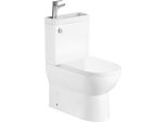 Jalta Hygie Wc Combinato, Senza Bordo, Scarico Verticale/Orizzontale, Bianco