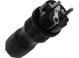 Spina Diritta Estraibile WT-54 IP54 2P+T 16A 250V Uni-Schuko Nero
