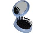 Inf Pettine Pieghevole Compatto Con Cuscino D'aria E Specchio Per Il Trucco Blu