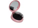Inf Pettine Pieghevole Compatto Con Cuscino D'aria E Specchio Per Il Trucco Rosa