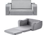 Vevor Divano Per Bambini Poltrona Per Bambini In Spugna 28D E Pelo Corto Con Braccioli, Divano Pieghevole Per Bambini Reclinabile, Divano Letto Per Bambini (18 Mesi - 6 Anni) Regalo Di Compleanno Per Bambine E Bambini Grigio