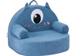 Vevor Divano Per Bambini Poltrona Per Bambini In Stile Mostro In Schiuma Con Braccioli, Lavabile Divano Per Bambini In Spugna 28D & Peluche Orsacchiotto Per Bambini Divano Per Sala Giochi Camera Da Letto Soggiorno Blu
