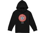 Capitan America - Felpa Con Cappuccio "Shield"" Per Bambini, Pullover TV22677 (128) (Nero)"
