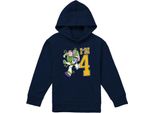Toy Story - Felpa Con Cappuccio "I'm 4"" Da Indossare Sopra Altri Capi Per Bambini, Compleanno TV22787 (128) (Blu Navy)"
