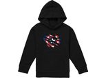 Capitan America - Felpa Con Cappuccio Per Bambini, Pullover TV22657 (128) (Nero)