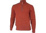 Maglia Ivanhoe Moritz Mezza Zip Argilla Rossa - 100% Lana - Rosso