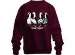 Spooky Goosy Halloween GäNse Lustig Gruselig KüRbis Gans Hexe Unisex Felpa Pullover, Borgogna, L