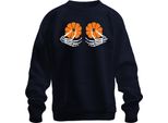 Scheletro Mani Zucca Seni Halloween Gotico Giorno Dei Morti Autunno Unisex Felpa Pullover, Navy, M