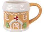 Tazza Clayre & Eef Casa Di Pan Di Zenzero 300 Ml In Vetroceramica Marrone