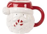 Tazza Clayre & Eef Babbo Natale 500 Ml In Vetroceramica Bianca