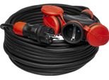Cavo Di Prolunga Triplo 25M 250V 16A Schuko 3×2P+Z H05RR-F 3×1,5 Mm² IP44