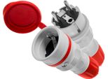 Set Di Connessione Con Spina WT-54 E Giunto GN-44 250V Schuko Grigio-Rosso