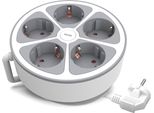 Presa Rotonda 5X Prese Schuko 2M Con Interruttore Plastrol