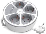 Presa Rotonda 4X Prese Schuko 2M USB-A E USB-C Con Interruttore Plastrol