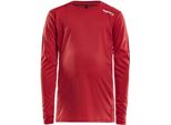 Craft Rush Ls Tee Jr Rosso Brillante 122/128