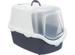 Lettiera Per Gatti Vico Open Top, Con Coperchio 40 × 40 × 56 Cm Blu/Bianco