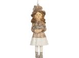 Targhetta Natalizia Clayre & Eef Bambino 12 Cm Plastica Beige