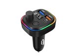 Trasmettitore Fm Bluetooth Con Porte Usb Qc 3.0 E USB-C 18W Nero