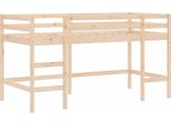 Vidaxl Letto A Soppalco Per Bambini Con Scala 90X190 Cm In Legno Di Pino Massiccio