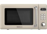Cecotec Microonde Digitale Con Grill Da 20 L Proclean 5110 Retro Beige. 700 W In 5 Livelli, Timer Fino A 60 Minuti, 8 Programmi E Modalità Di Scongelamento, Design Vintage In Beige