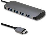 Qoltec Hub Adapter USB-C 3.1 5In1 | 4X Usb 3.0 |