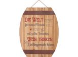 Gilde Schild, Fass, "Weinfass"", Spruch, Mdf, Naturfarben, Ve 3, L. 2 Cm, B. 37 Cm, H. 47 Cm 50904"