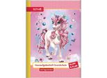 Roth 89490 Roth Hausaufgabenheft Einhorn Beauty Klipp & Klar Liniert A5 Ohne Rand, 96 Blatt