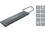Conceptronic DONN17G Conceptronic 12-1 Dock Usb-C->2Xhdmi,Usb2.0/3.0,+ 18Cm Gr