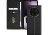 Avizar, Cover Per Honor Magic 7 Lite Custodia Flip Wallet E Supporto Video, Nero