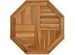 Vidaxl Piano Da Tavolo 50X50X2,5 Cm Ottagonale In Legno Massiccio Teak