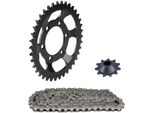 Set Di Catene 3 Pezzi Nero 11/38 Denti Per ZüNdapp Sport Super Combinette Tipo 510 515 517 / Cs 50 Tipo 529-030 032 034