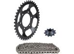 Set Di Catene 3 Pezzi Nero 11/41 Denti Per ZüNdapp Super Combinette Tipo 433 510 515 / C Cs 50 Sport Super Tipo 441 517