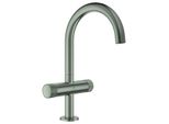 Grohe Waschtischarmatur Atrio Private C. 21138 L-Size KnopfbetäTigung Satin Steel, 21138MS0 21138MS0