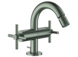 Grohe 2-Griff-Bidetarmatur Atrio 24353 Kreuz-Griff Satin Steel, 24353MS0 24353MS0