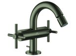 Grohe 2-Griff-Bidetarmatur Atrio 24353 Kreuz-Griff Satin Graphite, 24353MG0 24353MG0