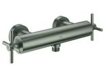 Grohe 2-Griff-Brausearmatur Atrio 26895 Wandmontage Kreuz-Griff Satin Steel, 26895MS0 26895MS0