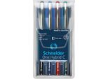 Strumenti Di Scrittura Schneider Rollerball One Hybrid C 05, Punta Conica Ibrida, 0,5 Mm, Assortiti, Confezione Da 4 Pz