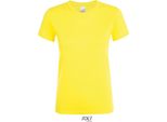 Sols 01825 | Maglietta Regent Da Donna / Cotone Semipettinato Ring-Spun - Colore: Lemon - Taglia: M