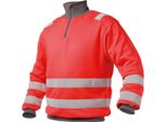 Dassy® Denver Felpa Alta Visibilità Neon Red/Cement Grey Taglia 4XL Lunghezza: Standard