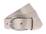 Vanzetti Pelle Cintura Glitter Radiance 30Mm Metallic Belt W75 Platinumgold Metallic Beige