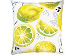 Cuscino A Punto Croce Rto "Limoni Gialli"" CU054, Schema Contato, 40X40 Cm"