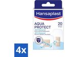 Hansaplast - Cerotti Aqua Protect - Cerotti Impermeabili Per Ferite - Impermeabili - Cura Delle Ferite - 20 Cerotti - Confezione Valore - 4 Pezzi