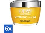 Olay - Vitamina C + AHA24 - Crema Notte - Rinnovante E Illuminante - 50 Ml - Confezione Risparmio - 6 Pezzi