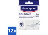 Hansaplast - Cerotti Sensibili - Cura Delle Ferite - 1M X 8Cm - Confezione Risparmio - 12 Pezzi