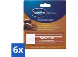 Vaselina - Burro Di Cacao - Stick Per La Terapia Delle Labbra - Lucentezza E Idratazione - 4,8 G - Confezione Risparmio - 6 Pezzi